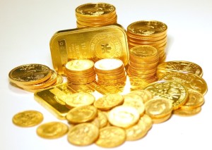 fizyczne złoto - Złote sztabki i monety